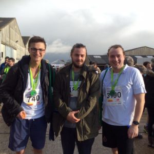 Martin is a keen runner, pictured on the right after completing the Norwich half marathon